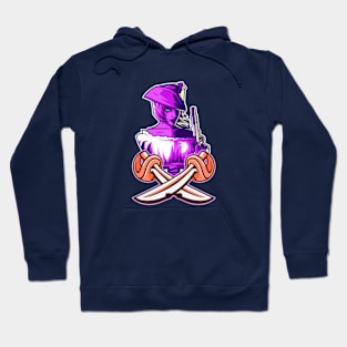 Pirate Gun Girl Crossing Swords Hoodie